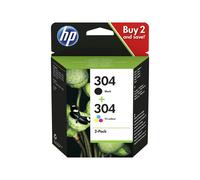 HP 304 Original Ink Cartridges - Black & Colour
