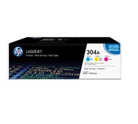 HP 304A Tri-pack Toner cartridge - 3-pack Yellow, cyan, magenta