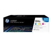 HP 304A 3-pack Cyan/Magenta/Yellow Original LaserJet Toner Cartridges