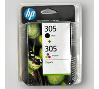 HP 305 2-Pack Tri-color/Black Original Ink Cartridge