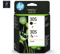 HP 305 Original Black and Tri-Colour Ink Cartridges For HP Printers- 2 Pack