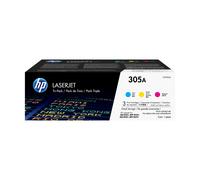 HP 305A 3-pack Cyan/Magenta/Yellow Original LaserJet Toner Cartridges