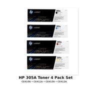HP 305A Toner Cartridge 4 Colour Set Genuine (CE410A-CE411A-CE412A-CE413A)