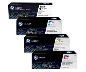 HP 305X/305A Full Set Original Toners (4 Pack)