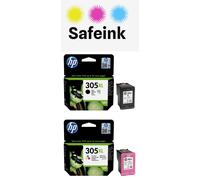 HP 305XL 2-pack Black/Tri-colour Original Ink Cartridges - 6ZA94AE