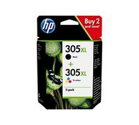 HP 305XL ink cartridge 2 pc(s) Original High (XL) Yield Black, Cyan, Magenta, Yellow