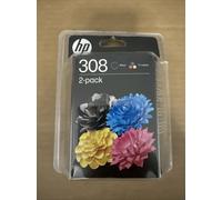 HP 308 2-Pack Tri-color/Black Original Combo ink cartridge