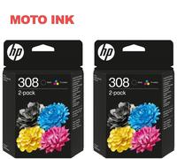HP 308 2-Pack Black/Tri-color Original Ink Cartridge X2