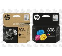 HP 308 / 308e / Black / Colour Original Ink Cartridges For HP Envy 6532e Printer