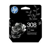 HP 308 Black Original Ink Cartridge (7FP21UE) - Works Envy 6110, 6120, 6130, 6520, 6530 series