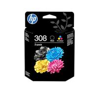HP 308 2-Pack Tri-color/Black Original Combo ink cartridge