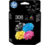 HP 308 2-Pack Tri-color/Black Original Combo ink cartridge