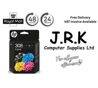 HP 308 2-Pack Black/Tri-color Original Ink Cartridge Combo