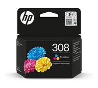HP 308 Tri-colour Original Ink Cartridge | Compatible with HP Envy 6110, 6120, 6130, 6520, 6530 ,HP DeskJet 2910, 2920, 4310, 4320, 4330, yield 120 pages (7FP20UE)