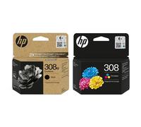 HP 308e/308High Capacity Black and Colour Ink Cartridge Multipack - Original