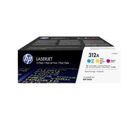 HP 312A 3-pack Cyan/Magenta/Yellow Original LaserJet Toner Cartridges