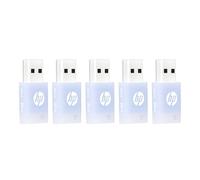 HP 32GB v168 USB 2.0 Delicate Blue Flash Drive -Reliable Portable Storage to Store, Transfer, & Protect Important Data, 5-Pack