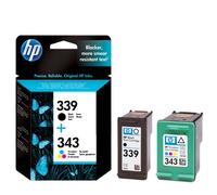 HP 339 343 black colour ink cartridge Deskjet / PSC/ Photosmart/ Officejet /Digital Copier printers - Easy Mail Packaging - Foil Inks
