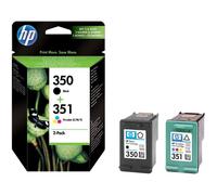 HP 350 BLACK + HP 351 COLOUR CB335EE CB337EE HP350 ORIGINAL INKJET CARTRIDGES
