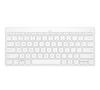 HP 350 Compact Bluetooth Keyboard | White | Connect up to 3 Devices via Bluetooth 5.2 | Multi-OS with SMART Shortcuts | Dictation and Emoji Keys | 2 Years Battery | Made from 60% Recycled Materials