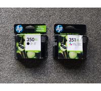 HP 350XL CB336EE BLACK & 351XL CB338EE COLOUR INK CARTRIDGES SET. DATE 2019, NEW