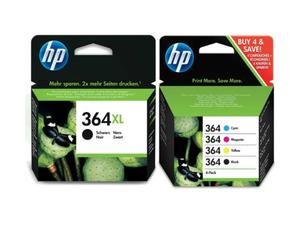 HP 364 4-pack Original Ink Cartridges Combo pack plus XL Black