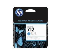 HP 712 3ED67A Cyan 29-ml Genuine HP Ink Cartridge with Original HP Ink, for DesignJet T650, T630, T250, T230 & Studio Large Format Plotter Printers and HP 713 DesignJet Printhead