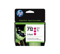 HP 3ED77A Original HP 712 Cyan 3 Pack Ink Cartridges - 3ED77A Designjet Ink, 29ml Each