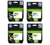 HP 3HZ52AE 953XL High Yield Original Ink Cartridges, Black/Cyan/Magent