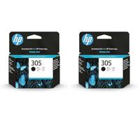 HP 3YM61AE 305 Original Ink Cartridge, Black, Pack of 2