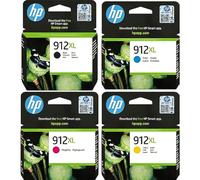 HP 3YP34AE 912XL High Yield Original Ink Cartridge, Black/Cyan/Magenta/Yellow, Multipack