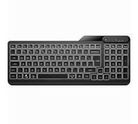 HP 400 Backlit Wired Keyboard | Warm White LED Illuminated Keys w/ 3 Brightness Levels | Slim & Portable Design | 12 Programmable Keys | USB-C cord a