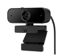 HP 430 FHD Webcam | Full HD 1080p | Dual Mics | Auto Focus | Lighting and Colour Correction | Privacy Shutter | 360° Swivel and 15° Tilt | 85° Field of View | Compatible with Chrome, PC or Mac | Black