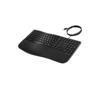 HP 485 Comfort - Keyboard - Multiple Devices, 23 Programmable Keys, 3-Zone Layout - Full Size - USB - QWERTZ - German - Black