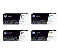 HP 508A Original Toner Cartridges Set Multipack Black, Cyan, Magenta, Yellow, compatible with Color Laserjet M552, M553, MFP M577 in genuine box with Hologram