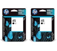 HP 51645AE 45 Large Original Ink Cartridge, Black, Single Pack (Pack of 2)