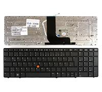 HP 55011T400-035G, HP 652682-041, HP 9Z.N6GPF.00G, HP EliteBook 8560w With Pointer Grey Frame Grey German Replacement Laptop Keyboard