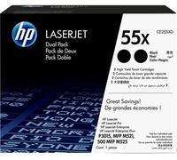 HP 55X - 2-pack - High Yield - black - original - LaserJet - toner cartridge (CE255XD)