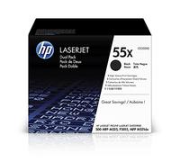 HP 55X Black High Yield Laserjet Toner Cartridge (Pack of 2) CE255XD