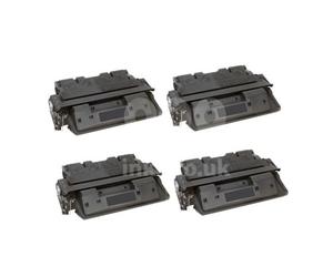 HP 61X Quad Pack - 4 x Black Replacement Laser Toners 10000 Pages Each (C8061X)