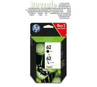 HP 62 2-Pack Black/Tri-colour Original Ink Combo Pack N9J71AE for Envy 7640 e-Al