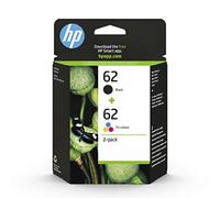 HP 62 Ink cartridge / paper kit - 2-pack Black, dye-based tricolour