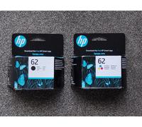HP 62 C2P04AE BLACK & 62 C2P06AE TRI COLOUR, INK CARTRIDGES SET. DATE 2025, NEW