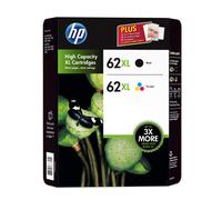 HP 62XL Black & Colour high Capacity Original Ink cartridges, C2P05AE C2P07AE