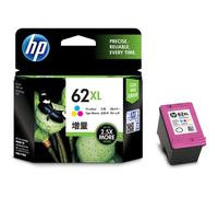 HP 62XL High Yield Tri-colour Original Ink Cartridge Page Yield 415 (P/N C2P07AE)