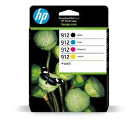 HP 6ZC74AE 912 Original Ink Cartridges, Black/Cyan/Magenta/Yellow, Multipack