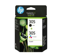 HP 305 2-Pack Tri-color/Black Original Ink Cartridge