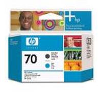 HP 70 Matte Black and Cyan Original Printhead