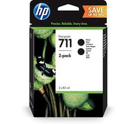 HP 711 Black High Capacity Ink Cartridge Twin Pack - P2V31A (Original)