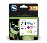 HP 711 Multipack - Colour Set of 3 Ink Cartridges (Original)